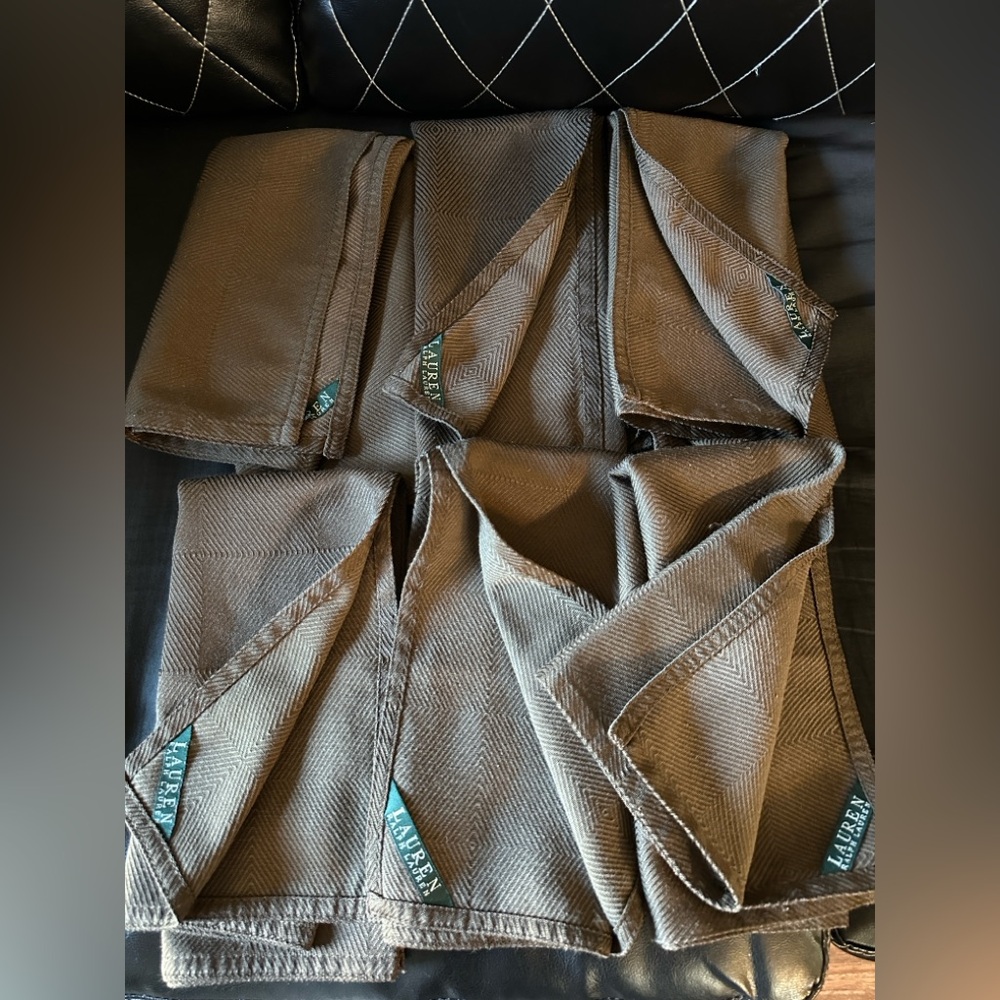 Lauren Ralph lauren Brown Napkin lot 6